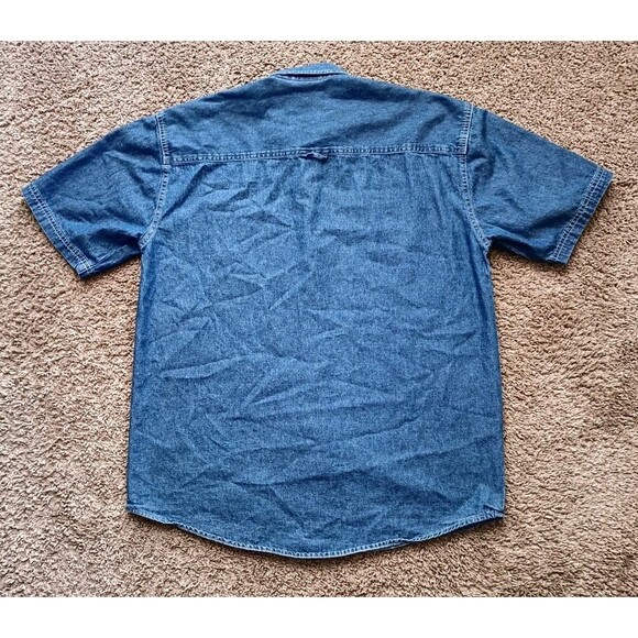 Indiana Cardinal  Button Up Shirt Men's Small  Blue Short Sleeve - Picture 5 of 7